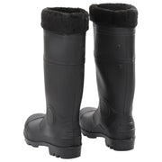 vidaXL Rian Boots with Removable Socks Black Size 40 PVC