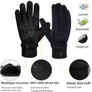 Winter Cycling Gloves Full Finger Windproof 3M Thinsulate Thermal Gloves Touchscreen Snowboard Gloves Non-slip Road Bike Gloves