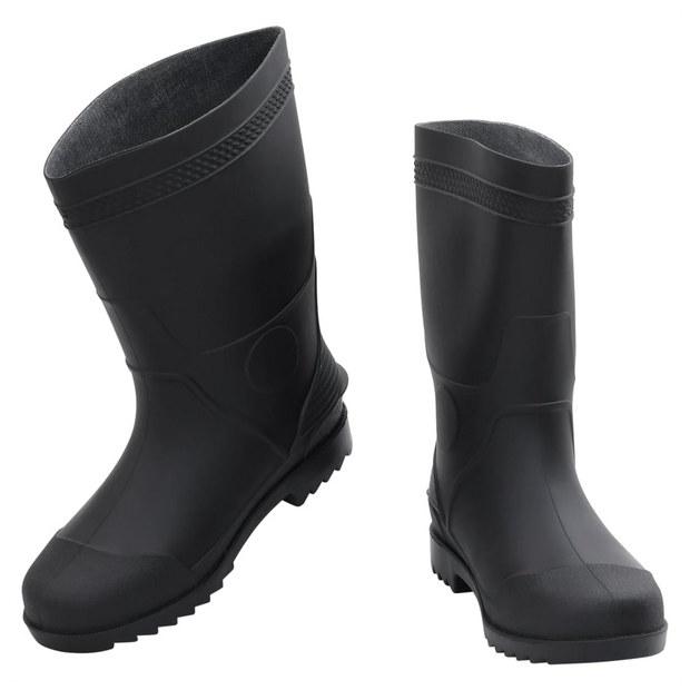 vidaXL Rain Boots Black Size 43 PVC