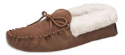 Nordvek Womens Sheepskin Suede Moccasin Slippers With Suede Sole - 418-100