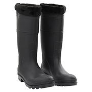 vidaXL Rian Boots with Removable Socks Black Size 45 PVC