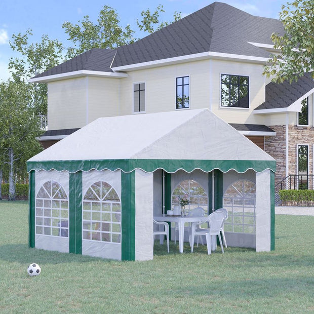 4 x 4m Marquee Gazebo, Party Tent with Double Doors for Wedding and Events