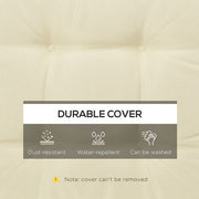 40 x 40cm Garden Seat Cushion with Ties Replacement Dining Chair Seat Pad, Cream