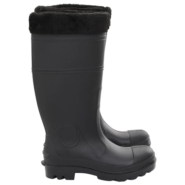 vidaXL Rian Boots with Removable Socks Black Size 40 PVC