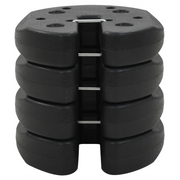 vidaXL Gazebo Weight Plates 4 pcs Black 220x50 mm Concrete