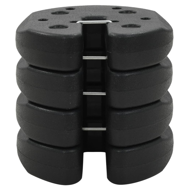 vidaXL Gazebo Weight Plates 4 pcs Black 220x50 mm Concrete