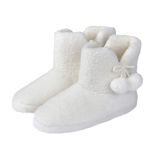 TEDDY BOOT SLIPPERS S CRM