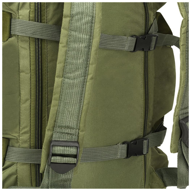 3-in-1 Army-Style Duffel Bag 90 L Olive Green