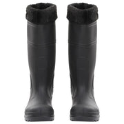 vidaXL Rian Boots with Removable Socks Black Size 40 PVC