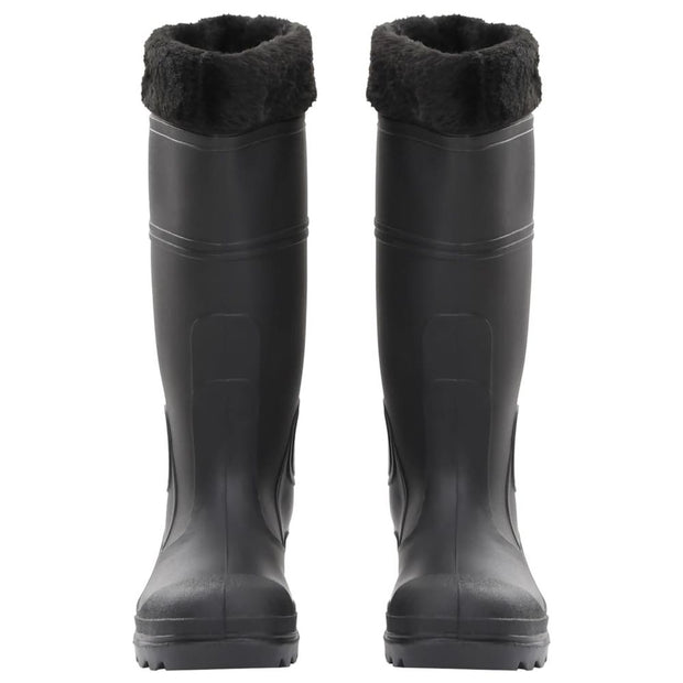 vidaXL Rian Boots with Removable Socks Black Size 40 PVC