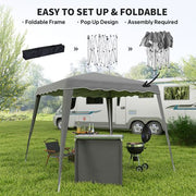 Outsunny Garden Pop up Gazebo Tent Party Water-resistant 2.5 x 2.5M Grey