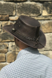 Hawkdale Unisex Leather Hat - Cowboy Style - Weather Resistant - 501-400