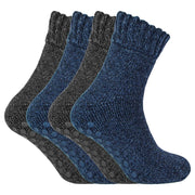 4 Pack Merino Wool Slipper Socks