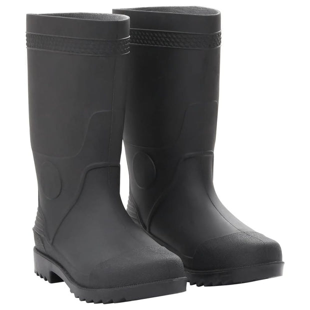 vidaXL Rain Boots Black Size 38 PVC