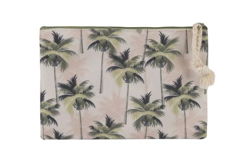 Vinsani Cotton Polyester Makeup Bag Cosmetic Pouch Portable Toiletry Bag Organizer Pencil Case for Travel School Office Festival Birthday