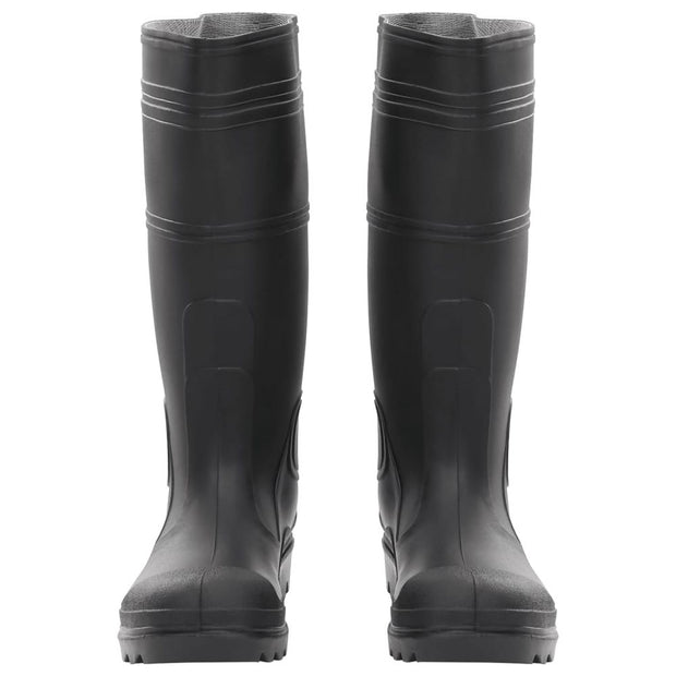 vidaXL Rain Boots Black Size 38 PVC