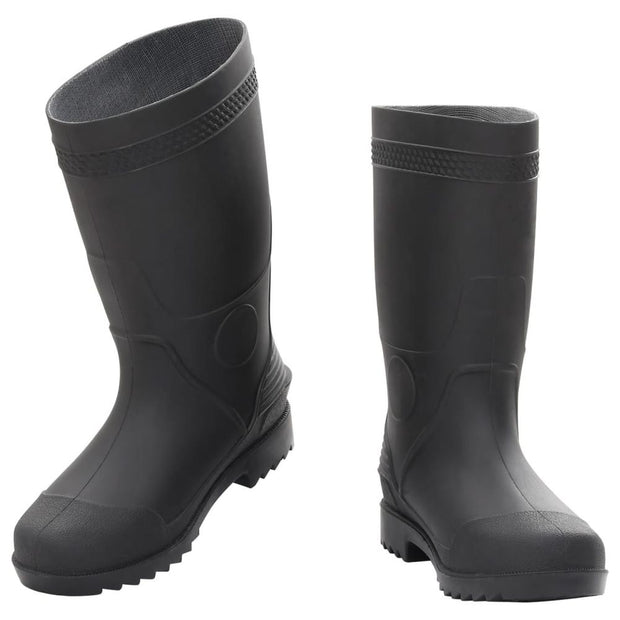 vidaXL Rain Boots Black Size 39 PVC