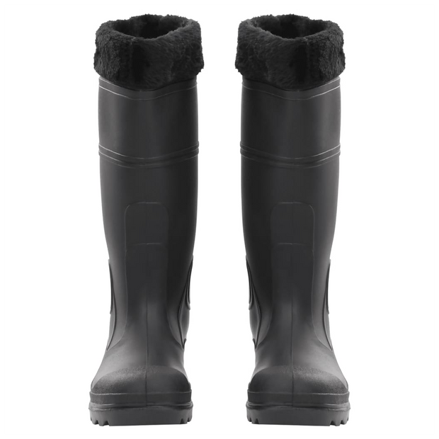 vidaXL Rian Boots with Removable Socks Black Size 39 PVC