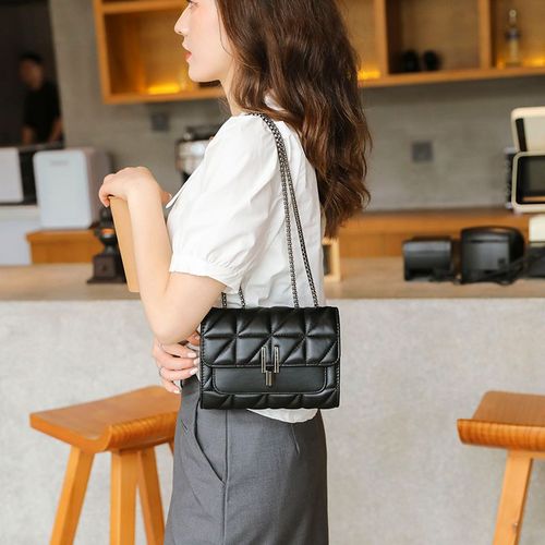 Lingge bag, chain bag, single shoulder bag, diagonal cross style crossbody bag for women