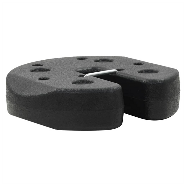 vidaXL Gazebo Weight Plates 4 pcs Black 220x50 mm Concrete
