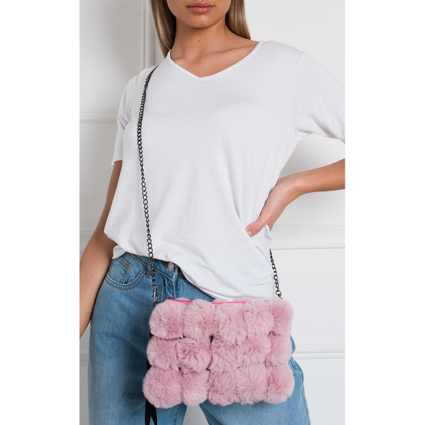 Cross Body Pom Pom Handbag