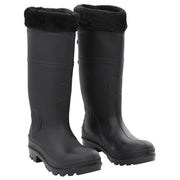 vidaXL Rian Boots with Removable Socks Black Size 40 PVC