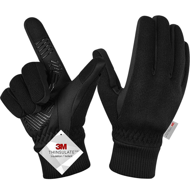 Winter Cycling Gloves Full Finger Windproof 3M Thinsulate Thermal Gloves Touchscreen Snowboard Gloves Non-slip Road Bike Gloves