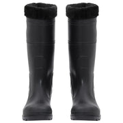 vidaXL Rian Boots with Removable Socks Black Size 42 PVC