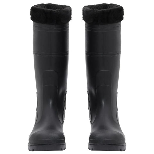 vidaXL Rian Boots with Removable Socks Black Size 42 PVC