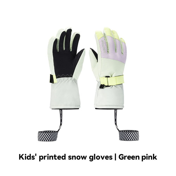 VECTOR Warm Ski Gloves Children's Winter Wool Waterproof Warm Children's Ski Gloves Ski Gloves 3M Cotton Heated Gloves