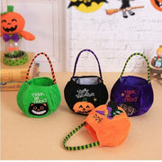 Halloween Candy Bag Decorative Cloth Bag Children's Handheld Pumpkin Bag Gift Bag Prop Accessories Supplies