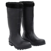 vidaXL Rain Boots Black Size 38 PVC