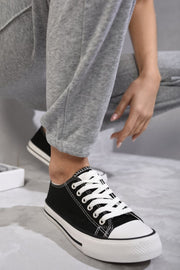 Platform Low Top Lace Up Trainers