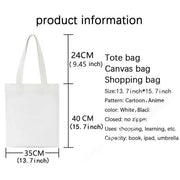 Bubu Dudu Anime Tote Bag Foldable Shopping Bag Tote Bag Aesthetic Fashion Canvas Reusable Shopping Bag Female