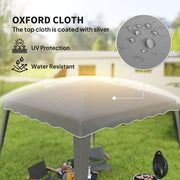 Outsunny Garden Pop up Gazebo Tent Party Water-resistant 2.5 x 2.5M Grey