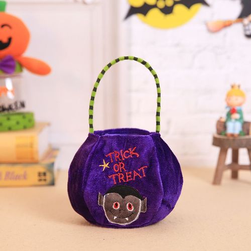 Halloween Candy Bag Decorative Cloth Bag Children's Handheld Pumpkin Bag Gift Bag Prop Accessories Supplies