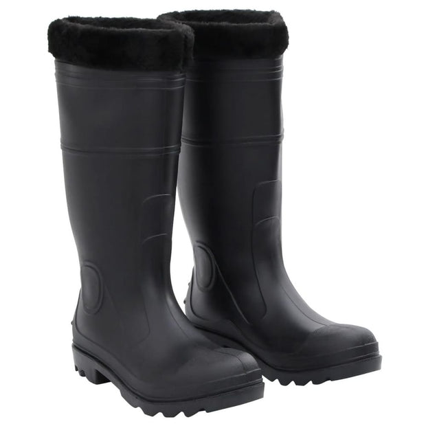 vidaXL Rian Boots with Removable Socks Black Size 42 PVC