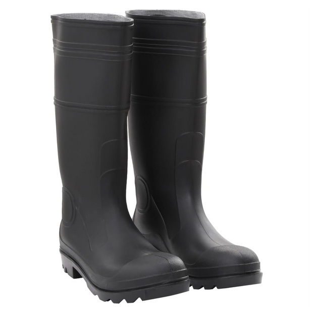 vidaXL Rain Boots Black Size 45 PVC