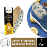 Crosby Scented Unisex Foot Full-Length Insoles for Boots/Shoes/Footwear, Lemon