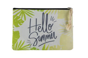 Vinsani Cotton Polyester Makeup Bag Cosmetic Pouch Portable Toiletry Bag Organizer Pencil Case for Travel School Office Festival Birthday