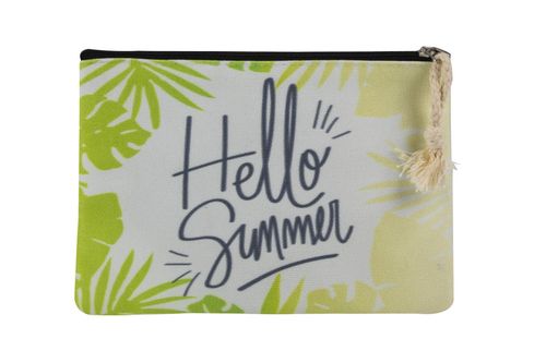 Vinsani Cotton Polyester Makeup Bag Cosmetic Pouch Portable Toiletry Bag Organizer Pencil Case for Travel School Office Festival Birthday