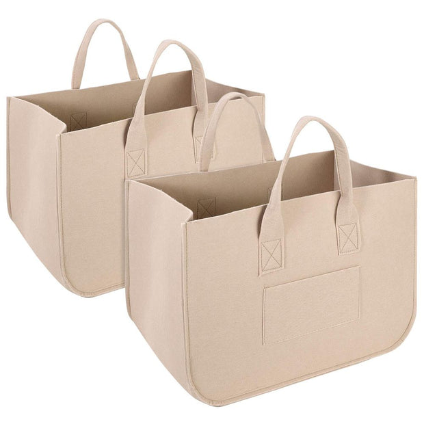 2 Pack Felt Storage Baskets Multifunctional Storage Bag