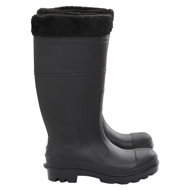 vidaXL Rian Boots with Removable Socks Black Size 39 PVC