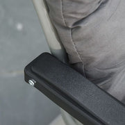 Outsunny 2 PCS Reclining Zero Gravity Chair Folding Lounger Cushion Dark Grey