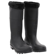 vidaXL Rain Boots Black Size 38 PVC