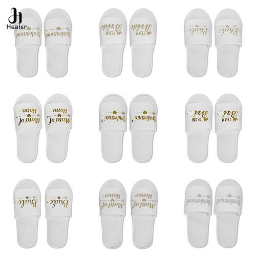 Bride Wedding Slippers For Bachelorette Party Decoration Bridesmaid Hen Party Slippers Ladies Bachelorette Party Supplies Gifts