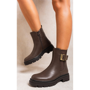 Chelsea Ankle Boots With Inner Zipper And Elastic Insert