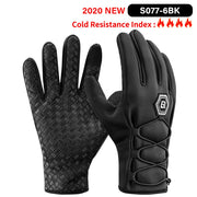 ROCKBROS Cycling Gloves Thermal Autumn Winter Gloves Windproof SBR Touch Screen Bike Gloves Full Finger Shockproof Sport Gloves