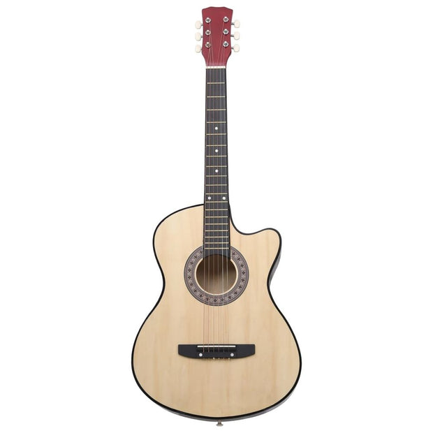 Western Acoustic Cutaway Guitar with 6 Strings 38" Basewood