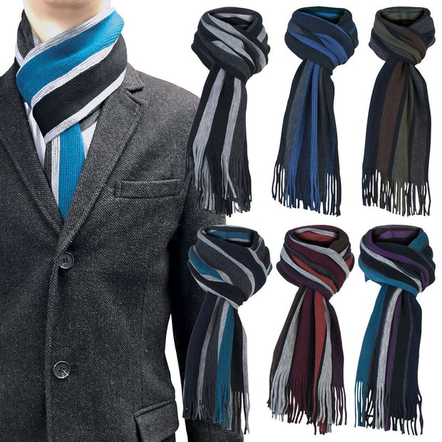 Giovanni Cassini - Mens Striped Scarf